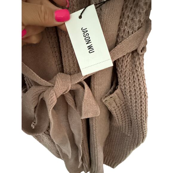 Jason Wu Chenille Knit Duster Cardigan Sweater in Lavendar Size Small - Picture 7 of 11